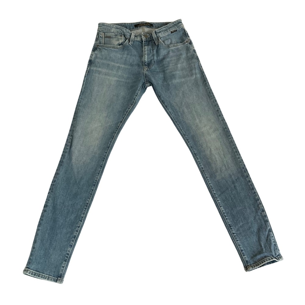 Mavi Leo Super Skinny Jeans Mens 30x32 Light Wash Blue Premium Denim